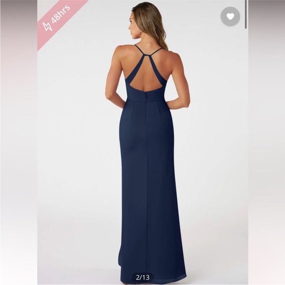 Azazie Becca Dark Navy Dress - Picture 3 of 7